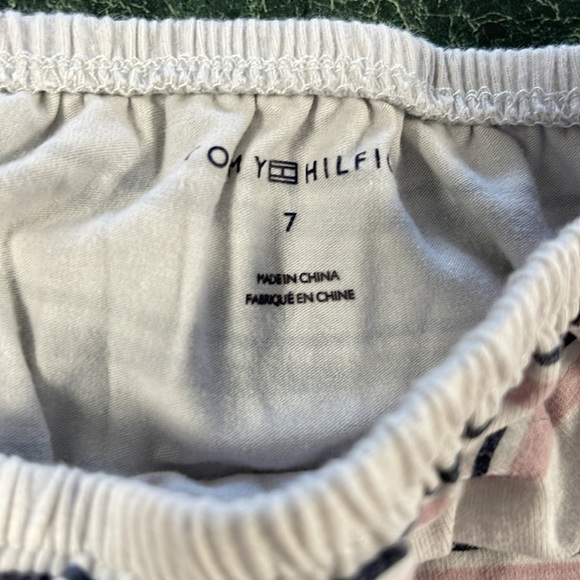 Tommy Hilfiger size 7 flowing tank top pink, white, black stripe - Picture 3 of 5